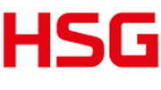 Das Logo zeigt die Buchstaben HSG in kräftigem Rot, umgeben von einem klaren, weißen Hintergrund.